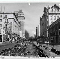 Removing street car tracks