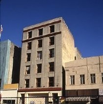 Views of redevelopment sites showing hotels, theaters, restaurants and other businesses. This view shows the Hotel Sequoia