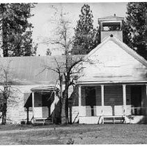 View of the Malakoff Diggings State Historic Park near North Bloomfield in Nevada County. View of the old abandoned North Boomfield School outside the park