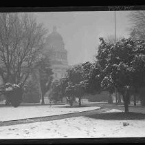 California State Capitol in snow