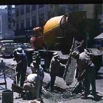 Pouring concret on K Street