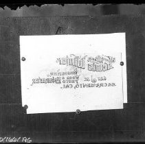 Negative, Glass Plate