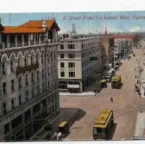 K Street from 11th looking west, Sacramento, California