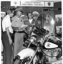 View of the California Highway Patrol's exhibit at the Yolo County Fair