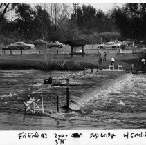 American River submerges bicycle bridge