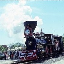 Old Sacramento historic district. View of the dedication for the California State Railroad Museum