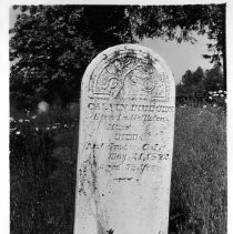 Mountain View Cemetery - close-up of gravestone of Calvin Bridges