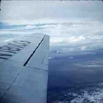 Slides of California Historical Sites. Desert near Pyramid Lake, Nevada from airplane