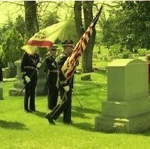 SERIES: Five views of the A. M. Winn Memorial dedication ceremony in 1975 at the City Cemetery by the Native Sons of the Golden West