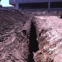 View of the Liberty House Department Store site and the archeological dig under way