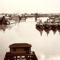 River Scene with Steamships