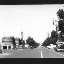 Construction site of the Tower Theater at 16th Street and Broadway near Land Park Drive