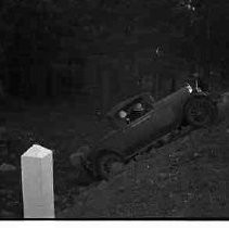 Car going up steep incline