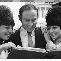 Einhorn triplets: Joy (Mrs. Ralph Astorinom) left, Jeff Einhorn and Roberta Einhorn on the occasion of their 25th birthday in 1968