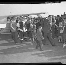 Santa Claus with a crowd