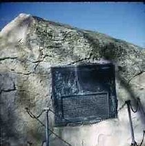 Slides of California Historical Sites. Anza Placque', San Carlos Pass, Riverside County, Calif