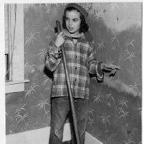 Girl Points to High Water Mark