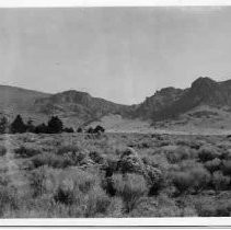 Photograph of Sheep Rock and Mount Shasta Region. Part of California Historic Landmarks and Missions folder (82/078/1632)