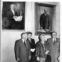 Goodwin Knight, Governor of California from 1953-1959. Here, with his wife Virginia, Bernice Brown, and Gov. Pat Brown