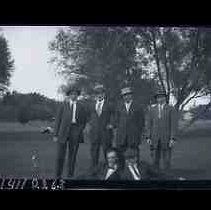 Six young men posed in Southside Park