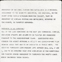 Seven pages of the Reynolds Proposal for six blocks in the Redevelopment Disrict