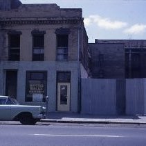 Old Sacramento and view of the Republic Parking lot at Front and L Streets