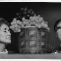 Juanita M. Kreps, U.S. Secretary of Commerce under President Carter, with Gov. Jerry Brown at Host Breakfast in the Convention Center