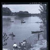 Fishing on a river