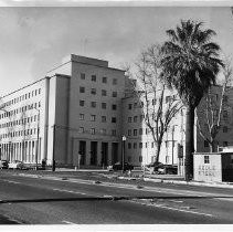 Exterior view of the new California State Department of Education building on Capitol Mall and 7th Street