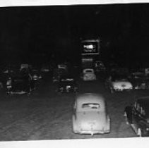 Drive-In Movie Theatre at Night