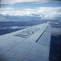 Slides of California Historical Sites. Desert near Pyramid Lake, Nevada from airplane