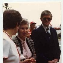 Photographs from Neasham Circle Ceremony in Old Sacramento. Irene Neasham and others at ceremony