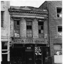 Photograph of Our House Saloon in Old Sacramento, prior to restoration