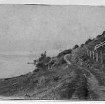 "Indian trail leading to mouth of Klamath River, Requa, Calif. from old town of "Rekwoi." About '40"