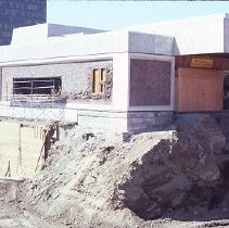 View of the construction site for Weinstock's Department Store on the K Street Mall or Downtown Plaza