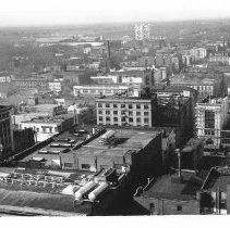 Birdseye view west from 9th and J