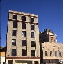 Views of redevelopment sites showing hotels, theaters, restaurants and other businesses. This view shows the Hotel Sequoia