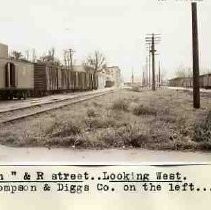 R street rail line at 4th street