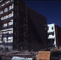 Old Sacramento. View of the Clarendon House apartment building on the corner of Second and L Streets