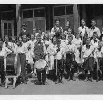 Franz Dicks with the Carmichael School Band