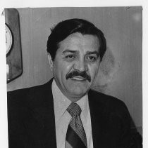 Alex P. Garcia. California state senator. Caption reads, "...discussed pardon."