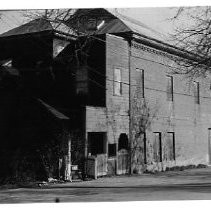 I.O.O.F. Building, oblique view showing rear and side of building