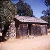 Slides of California Historical Sites. Mark Twain Cabin, Tuolomne County, Calif