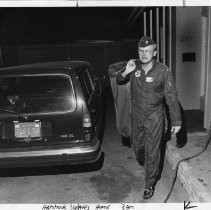 Major Gerry Hammock, U.S. Air Force Reserve, leaves his North Sacramento suburban home for a three-day journey that will take him over 7,000 airborne miles