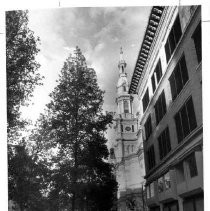 View of the Cathedral of the Blessed Sacrament at 11th and K Streets was completed in 1889