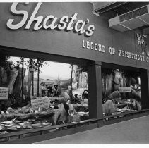 View of Shasta County's exhibit booth at the California State Fair. This was the last fair held at the old fair grounds