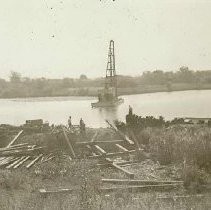 Snodgrass Slough Bridge under construction