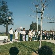 Walerga Park Plaque Dedication with View of Shade Structure and Singing Children