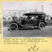 Hepting parked in his Oldsmobile