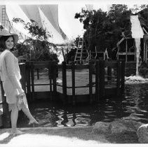 Troas Hayes, a graduate of Sacramento State College and California's entry in the Miss USA pageant, pays a call to the California Exposition